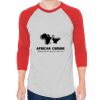 Unisex 50/50 Raglan Three-Quarter Sleeve Tee Thumbnail