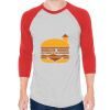 Unisex 50/50 Raglan Three-Quarter Sleeve Tee Thumbnail