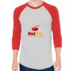 Unisex 50/50 Raglan Three-Quarter Sleeve Tee Thumbnail