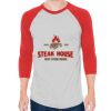 Unisex 50/50 Raglan Three-Quarter Sleeve Tee Thumbnail