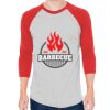 Unisex 50/50 Raglan Three-Quarter Sleeve Tee Thumbnail