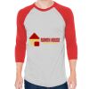 Unisex 50/50 Raglan Three-Quarter Sleeve Tee Thumbnail