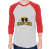 Unisex 50/50 Raglan Three-Quarter Sleeve Tee Thumbnail