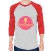 Unisex 50/50 Raglan Three-Quarter Sleeve Tee Thumbnail