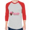 Unisex 50/50 Raglan Three-Quarter Sleeve Tee Thumbnail