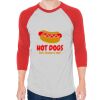 Unisex 50/50 Raglan Three-Quarter Sleeve Tee Thumbnail