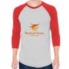 Unisex 50/50 Raglan Three-Quarter Sleeve Tee Thumbnail
