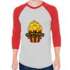 Unisex 50/50 Raglan Three-Quarter Sleeve Tee Thumbnail