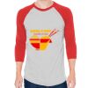 Unisex 50/50 Raglan Three-Quarter Sleeve Tee Thumbnail