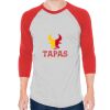 Unisex 50/50 Raglan Three-Quarter Sleeve Tee Thumbnail