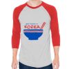 Unisex 50/50 Raglan Three-Quarter Sleeve Tee Thumbnail