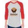 Unisex 50/50 Raglan Three-Quarter Sleeve Tee Thumbnail