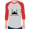 Unisex 50/50 Raglan Three-Quarter Sleeve Tee Thumbnail