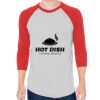 Unisex 50/50 Raglan Three-Quarter Sleeve Tee Thumbnail