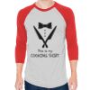 Unisex 50/50 Raglan Three-Quarter Sleeve Tee Thumbnail