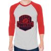 Unisex 50/50 Raglan Three-Quarter Sleeve Tee Thumbnail