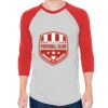 Unisex 50/50 Raglan Three-Quarter Sleeve Tee Thumbnail