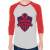 Unisex 50/50 Raglan Three-Quarter Sleeve Tee Thumbnail