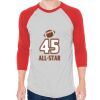 Unisex 50/50 Raglan Three-Quarter Sleeve Tee Thumbnail
