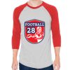 Unisex 50/50 Raglan Three-Quarter Sleeve Tee Thumbnail