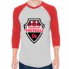 Unisex 50/50 Raglan Three-Quarter Sleeve Tee Thumbnail