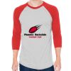 Unisex 50/50 Raglan Three-Quarter Sleeve Tee Thumbnail