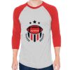 Unisex 50/50 Raglan Three-Quarter Sleeve Tee Thumbnail