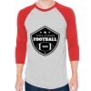 Unisex 50/50 Raglan Three-Quarter Sleeve Tee Thumbnail