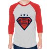 Unisex 50/50 Raglan Three-Quarter Sleeve Tee Thumbnail
