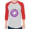 Unisex 50/50 Raglan Three-Quarter Sleeve Tee Thumbnail
