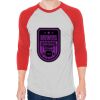 Unisex 50/50 Raglan Three-Quarter Sleeve Tee Thumbnail
