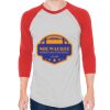 Unisex 50/50 Raglan Three-Quarter Sleeve Tee Thumbnail
