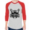 Unisex 50/50 Raglan Three-Quarter Sleeve Tee Thumbnail
