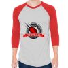 Unisex 50/50 Raglan Three-Quarter Sleeve Tee Thumbnail