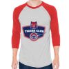 Unisex 50/50 Raglan Three-Quarter Sleeve Tee Thumbnail