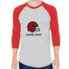 Unisex 50/50 Raglan Three-Quarter Sleeve Tee Thumbnail