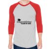 Unisex 50/50 Raglan Three-Quarter Sleeve Tee Thumbnail