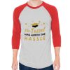 Unisex 50/50 Raglan Three-Quarter Sleeve Tee Thumbnail
