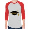 Unisex 50/50 Raglan Three-Quarter Sleeve Tee Thumbnail