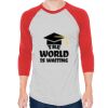 Unisex 50/50 Raglan Three-Quarter Sleeve Tee Thumbnail