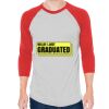Unisex 50/50 Raglan Three-Quarter Sleeve Tee Thumbnail