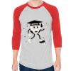 Unisex 50/50 Raglan Three-Quarter Sleeve Tee Thumbnail