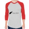 Unisex 50/50 Raglan Three-Quarter Sleeve Tee Thumbnail