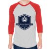 Unisex 50/50 Raglan Three-Quarter Sleeve Tee Thumbnail