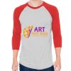 Unisex 50/50 Raglan Three-Quarter Sleeve Tee Thumbnail