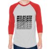 Unisex 50/50 Raglan Three-Quarter Sleeve Tee Thumbnail