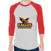 Unisex 50/50 Raglan Three-Quarter Sleeve Tee Thumbnail