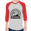 Unisex 50/50 Raglan Three-Quarter Sleeve Tee Thumbnail