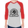 Unisex 50/50 Raglan Three-Quarter Sleeve Tee Thumbnail