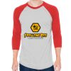 Unisex 50/50 Raglan Three-Quarter Sleeve Tee Thumbnail